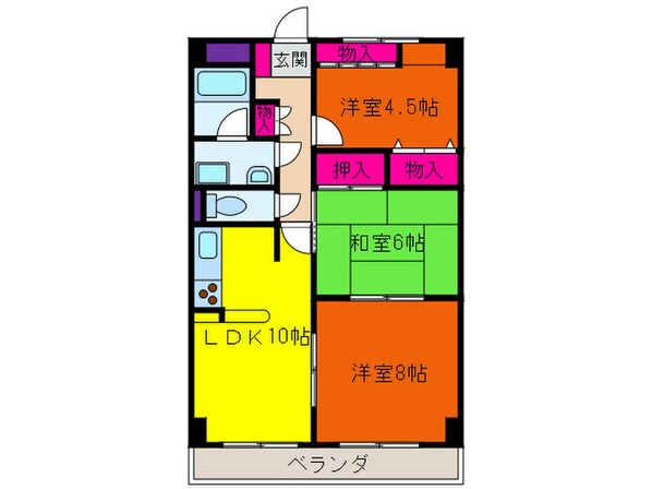 シャルムＨＡＮＤＡの物件間取画像